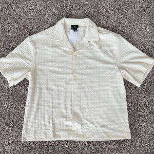 H&M Men’s Textured Button Down Shirt